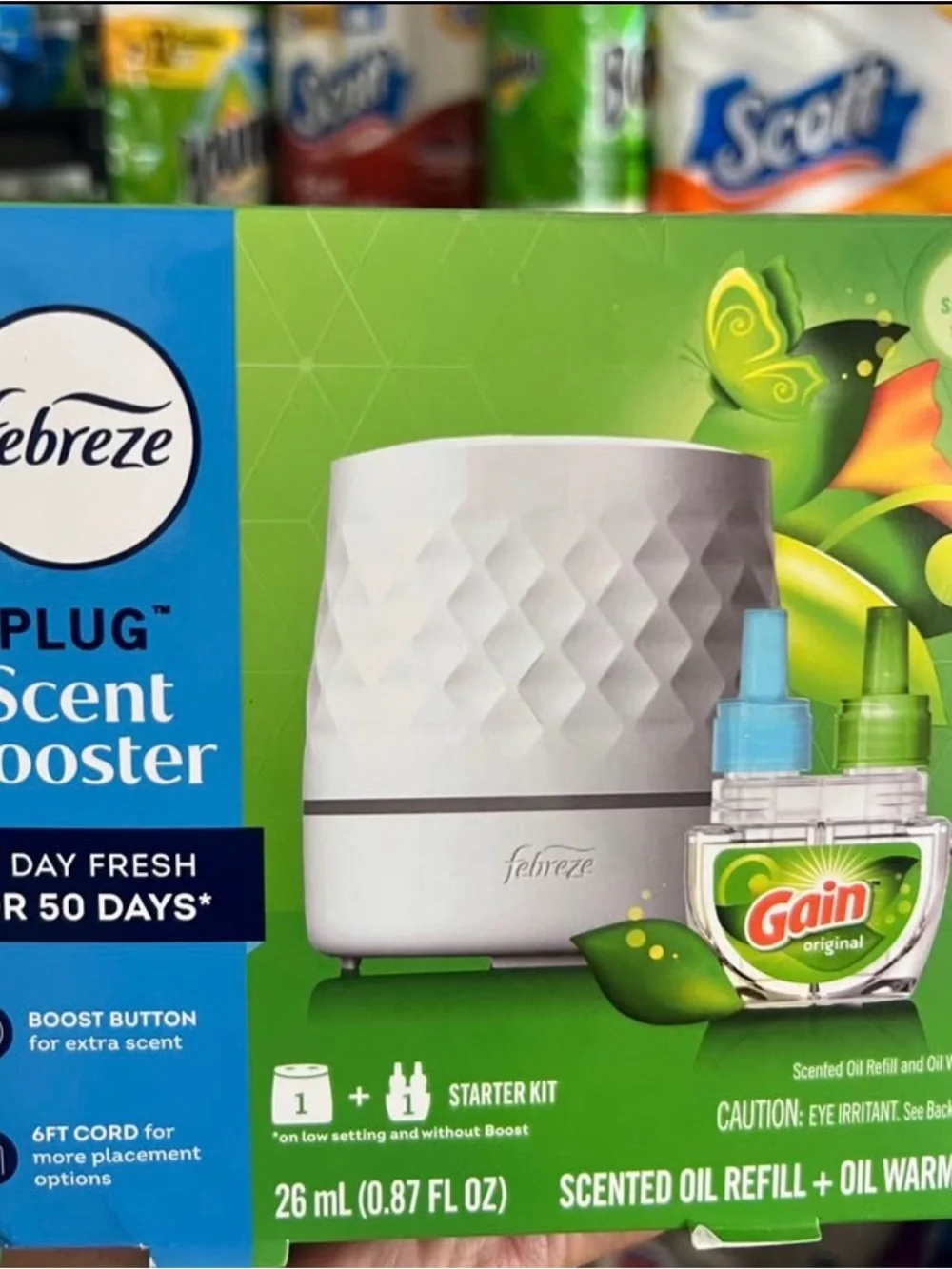 Febreze Plug Scent Booster Starter Kit - White with Blue & Green Refills